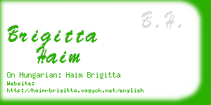 brigitta haim business card